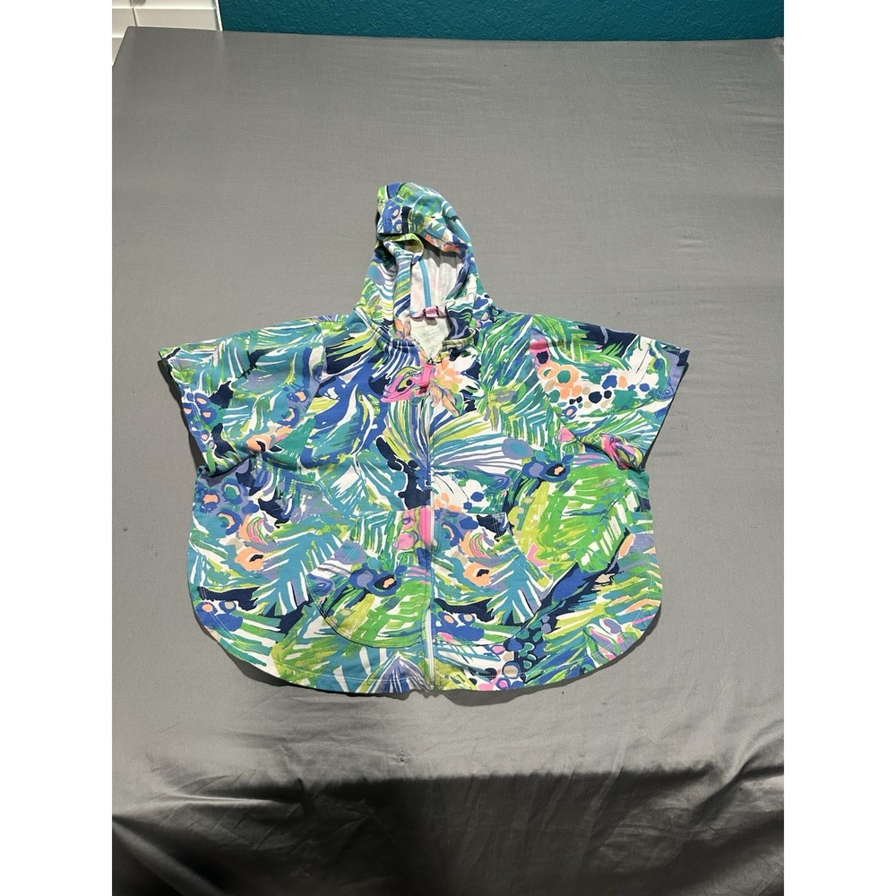 Lilly Pulitzer Girls Colorful Hooded Swimsuit Cover L